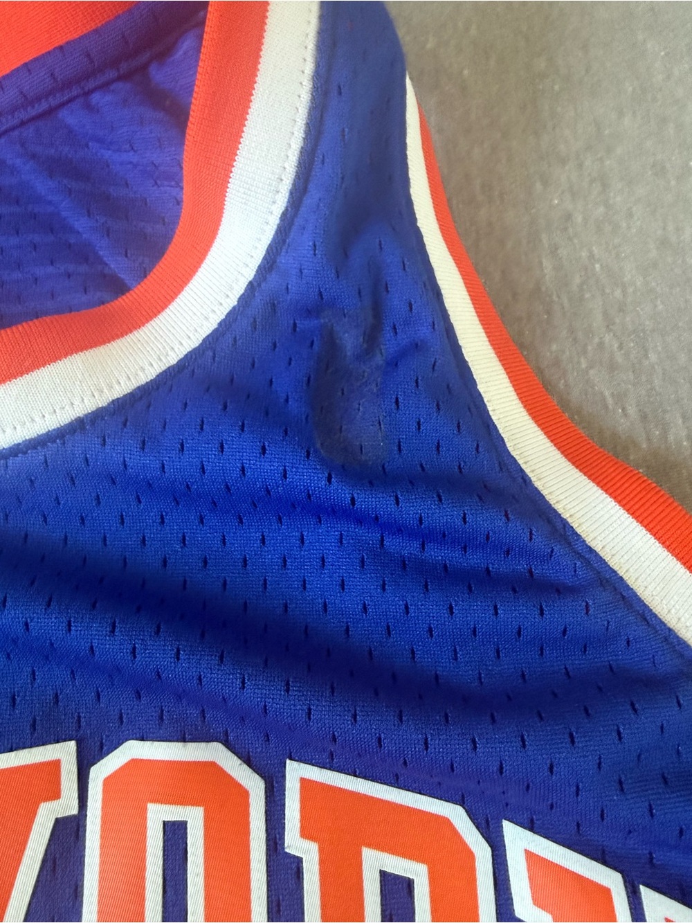 Mitchell & Ness Blue Orange New York #33 Hardwood Classics Jersey - Picture 8 of 8